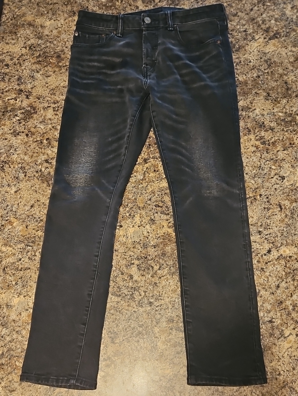 American Eagle Slim-Fit Selvedge Jeans - Black - 31x30